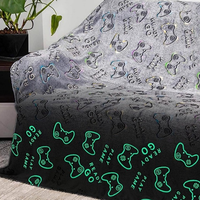 Manta Luminosa en la Oscuridad, Manta de Felpa Luminosa para Regalo, Manta de Felpa Luminosa Personalizada para el Invierno