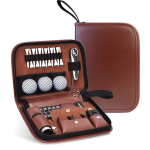 Wholesale Golf <b>Tool</b> <b>Kit</b> <b>Bag</b> | Waterproof PU Leather with Range Finder Divot Repair Club Cleaning Accessories Set - Product Image 4
