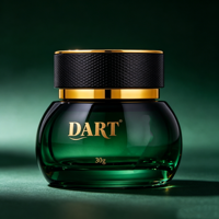 Pot en verre de luxe 30g/50g avec couvercle, emballage cosmétique pour crème visage, baume, pommade, huile végétale