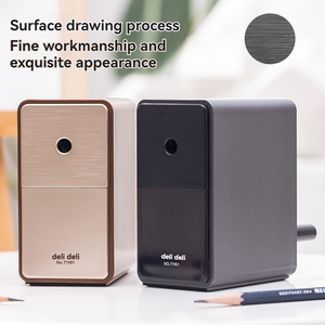 Temperino a Manovella Automatico Deli 71161 Nero, Regolabile a 7 Velocità, Set da 36 Pezzi <span class=keywords><strong>per</strong></span> Cartone, Ideale <span class=keywords><strong>per</strong></span> Studenti d'Arte - Product Image 5