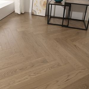 Plancher en bois écologique à verrouillage, imperméable, en chêne massif, parquet artistique, carreaux de bois franc en chevrons - Product Image 5