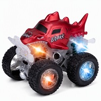 Voiture jouet tout-terrain lumineuse avec rotation à 360 degrés et grandes roues pour enfants