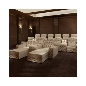 Italian Leather Home Theater Seating Sofa Chair Reclinable De Cuero Heating Electric Cama Multifuncional Modular Recliner Set