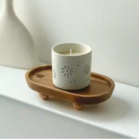 Support de bain vintage moderne en acacia, support de plante, support pour gâteau, porte-savon, présentoir de bureau