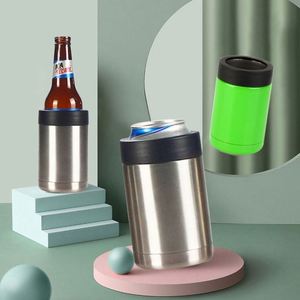 Outdoor 12oz Cooler Can OEM ODM Creative Cooler Mug 304 Stainless Steel <b>Beer</b> Can Insulated Mug Wholesale - Product Image 3