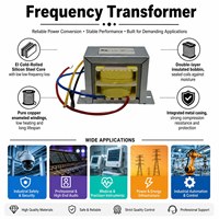 Transformador de Potencia Industrial de Baja Frecuencia EI76 de Baja Pérdida y Salida Estable con Cables de Conexión para Fuente de Alimentación