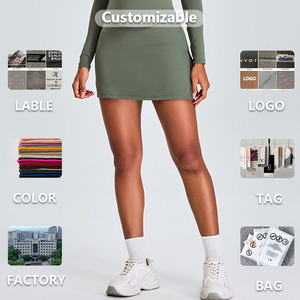 XW-TM0199 grosir desain baru pakaian olahraga Gym rok Golf Tenis Slim Fit ramping A-line pinggang tinggi lembut nyaman pakaian olahraga - Product Image 6