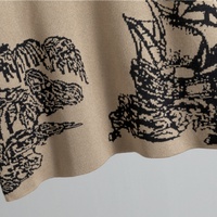 Ensemble deux pièces décontracté pour femme 2026 : pull et pantalon jacquard à motifs peinture à l'encre