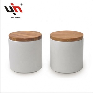 High Quality Food Storage Canister Jar Container <strong>Tea</strong> <strong>Sugar</strong> <strong>Coffee</strong> Canister <strong>Set</strong> With Bamboo Lid - Product Image 3