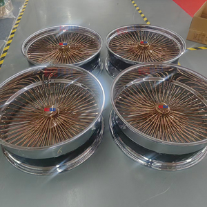 Jantes en alliage d'aluminium Popula 24 pouces, largeur 9/10, lèvre avant 3 pouces, lèvre arrière 5,7 pouces, centre doré / centre or rose, jantes à rayons - Product Image 1