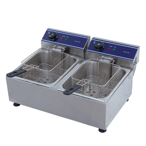 <span class=keywords><strong>Friggitrice</strong></span> Elettrica a Doppia Vasca <span class=keywords><strong>10</strong></span> <span class=keywords><strong>Litri</strong></span> in Acciaio Inox per Uso Commerciale - Product Image 4