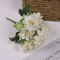 Fleurs artificielles Hibiscus pivoine à 7 têtes en soie pour décoration de salon, table basse et arrière-plan de lieu de mariage