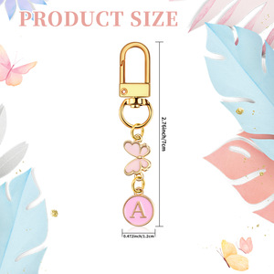 Wholesale Golden Butterfly Letter Keychain Alloy Pendant accessory A-Z Letter <b>Couple</b> Keychain Backpack Hanging <b>Ornament</b> - Product Image 3