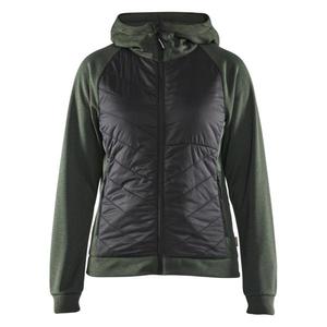 BLAKLADER - 346425334199XS Suéter híbrido de mujer Otoño verde/Negro-EAN 7330509892688 WORK HOODIES - Product Image 1
