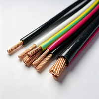 Cable de Aluminio THN THW THHN, Cable Flexible de PVC 100% Cobre, Cable de Cobre de un Solo Núcleo