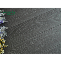 Plancher en bois de chêne machiné chinois, couleur lavée par argent souillée, chêne blanc russe
