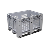 Grande caisse de palette en plastique ventilée pour le stockage des fruits et légumes, manutention en entrepôt, modèle XP-1210WXA