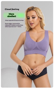 Sujetadores deportivos sin costuras y transpirables para mujer, camisola, ropa interior inalámbrica, top corto, talla grande, para deportes, gimnasio, correr, fitness, yoga, bralette sin aros - Product Image 6
