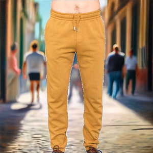 Pantalones de Hombre a la Moda, Corte Ajustado, Estilo Urbano, 100% Algodón, Teñido Liso, Elásticos, Transpirables, de Secado Rápido, Tipo Lona - Product Image 2