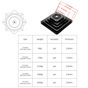 Furniture Hardware Black Round Chair Base Heavy Duty Swivel <b>Plate</b> Rotating Swivel <b>Plate</b> With Solid <b>Ring</b> of Ball Bearing - Product Image 2