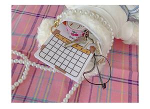 カラフルで可愛くて柔らかく、ふわふわしたクマ柄のチェック柄スカート、パールチェーン付きのメッセンジャーバッグ、レディーススリングトートサドルバッグ、女性用ハンドバッグ、ショルダーバッグ - Product Image 6