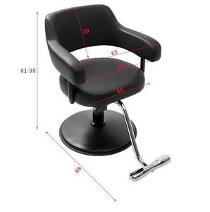 Silla <span class=keywords><strong>de</strong></span> Barbero <span class=keywords><strong>de</strong></span> Cuero Sintético <span class=keywords><strong>de</strong></span> Lujo, con Marco Metálico y Altura Ajustable, Sillas <span class=keywords><strong>de</strong></span> Espera para Clientes - Product Image 6
