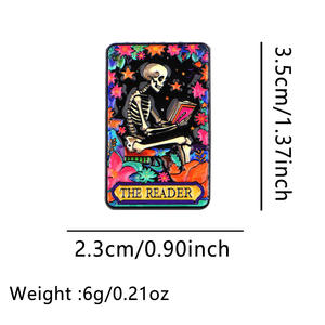 时尚哥特式塔罗牌占卜师读牌骨牌别针 - Product Image 2