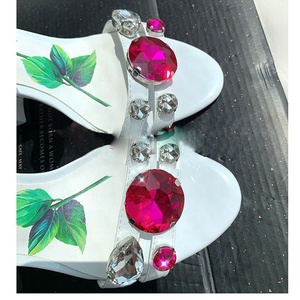 Sandalias de Tacón Grueso con Pedrería, Diseño Sexy con Punta Abierta, Moda Primavera Verano 2026, Personalizadas para Mujer - Product Image 6