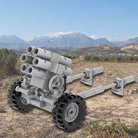 MOC5025 Serie Militar Segunda Guerra Mundial Modelo de Obús Múltiple Arma Bloques de Construcción Educativos Regalos Creativos Juguetes para Niños 81 Piezas