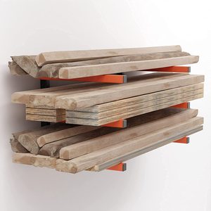 Đáng tin cậy 3 cấp Tường Gắn Kết sắt & thép tổ chức gỗ lưu trữ giá với chống gỉ kết thúc cho nhà bếp nhà để xe sử dụng ngoài trời - Product Image 1