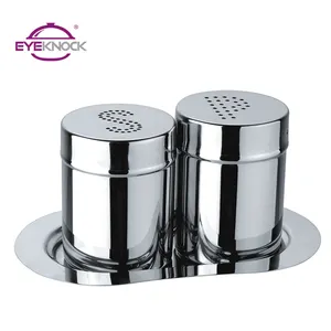 Hot sale stainless steel kitchen accessaries salt and pepper set