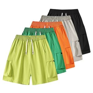 Pantalones Cortos de Trabajo para Hombre, Verano, Lisos, con Doble Bolsillo, Casuales, Largos hasta la Rodilla, Versátiles, Modernos, Deportivos, Transpirables, de Secado Rápido - Product Image 1