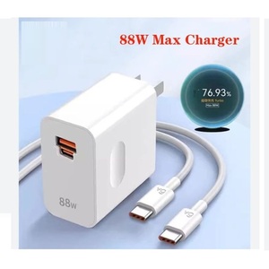 Cargador Superrápido SuperCharge Max de 88 W con Dos Puertos, Enchufe Europeo, Adaptador USB A, Cargador USB C Gan para <span class=keywords><strong>Huawei</strong></span> Mate 60Pro 50 P60 Honor Nova P40 - Product Image 2