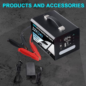Arrancador de batería de coche multifunción portátil de 80000mAh 12V 24V batería recargable de alta potencia con corriente máxima de 20000A para camiones - Product Image 2