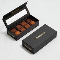 Boîte en papier chocolatée de haute qualité, finition mate, certifiée ISO9001, logo personnalisé, boîte magnétique pour brownie, boîtes à biscuits élégantes personnalisées