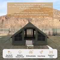 Carpa de Lona de Algodón Gruesa de 12 m, Inflable, Impermeable, Resistente a los Rayos UV, para las Cuatro Estaciones, de Instalación Rápida, para Glamping al Aire Libre, Directo de Fábrica