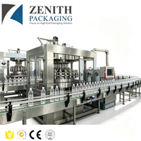 Ligne de production de remplissage de boissons entièrement automatique avec contrôle PLC et pompe, système d'emballage par soufflage de bouteilles haute productivité