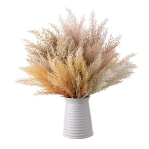 MW53002 Factory Direct Sale Leaves Plastic False Flower Artificial Pant Pine Needle For flower Wedding Background Wall Deco