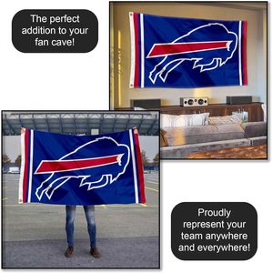 <span class=keywords><strong>Buffalo</strong></span> Bills 3x5ft personalizado para NFLteam Banner Bandera de Mascota de poliéster de alta calidad para fiestas de estadio y puerta trasera Digital - Product Image 6