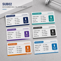 Étiquettes personnalisées imperméables pour petits flacons de peptides, numéros de lot, autocollants pour bouteilles, emballage d'échantillons, impression OEM de numéros de série