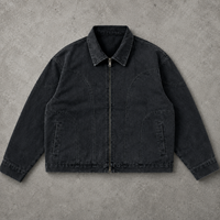 Veste de travail en toile rétro à fermeture éclair pour homme, en cuir personnalisé, en coton lourd, à la mode, imperméable, pour la chasse d'hiver, la rue
