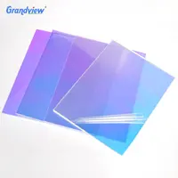 Placa acrílica colorida, placa acrílica transparente iridescente para vidro