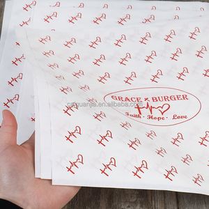 Customized Greaseproof <b>Paper</b> Takeaway Hamburger Packaging <b>Paper</b> One-time Printing logo - Product Image 6