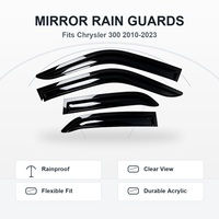Accesorios Exteriores para Auto, Protectores de Lluvia Acrílicos Gruesos Ocultos en el Canal para Chrysler 300 2010-2023, Piezas de Modificación para Ventanas Laterales Exteriores