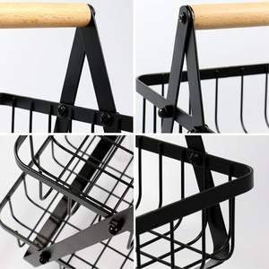 Cesta de Frutas Metálica de 2 Niveles, Desmontable, Negra, para Almacenar Frutas y Verduras, Organizador de Almacenamiento para la Encimera de la Cocina y el Hogar - Product Image 5