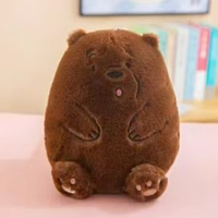 Ours en peluche 25 cm, super doux en coton PP, mignon, style dessin animé/anime, pour machine à griffes, animal en peluche personnalisé anti-stress