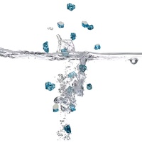 Pierres de verre de feu concassées trempées réfléchissantes bleu aqua 1/2'' pour foyer extérieur, brasero, aménagement paysager, haute brillance, approvisionnement en vrac