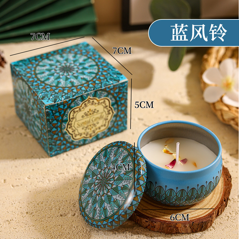Bluebell candle jar color box