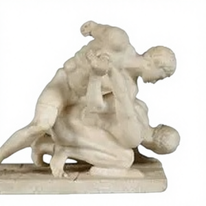 Estatua Clásica de Mármol de los Luchadores Hércules y Anteus, Escultura Mitológica Griega - Product Image 3