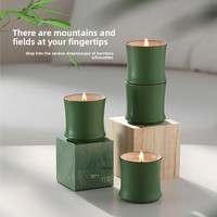 Kotak Hadiah Lilin Aromaterapi Lilin Kedelai Modern Elegan dalam Wadah Keramik Dekorasi Ulang Tahun Natal Thanksgiving Buatan Tangan Beraroma